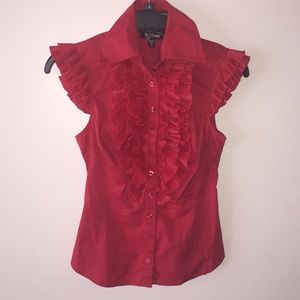 Women’s red BEBE shirt size xs